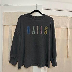 Rails Signature Sweatshirt in Vintage Black